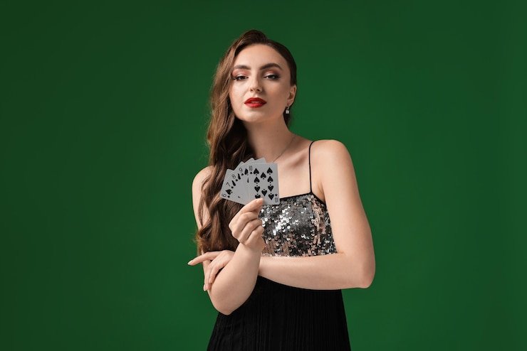 Live-dealer blackjack table with professional studio setup